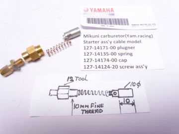 Choke set start motor voor kabel start Yamaha TD2-3/TR2-3 / TZ's