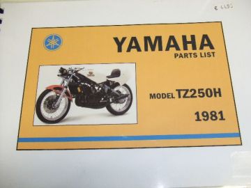 Onderdelenboek Yamaha TZ250H 1981