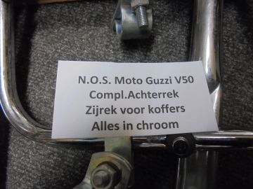 Moto Guzzi V50 nieuw bagage rek + zij rek chroom