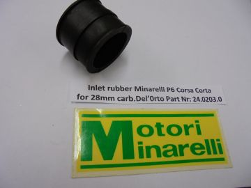 24.0203.0 inlaat rubber Min.P6 Corsa Corta voor de 28mm carb.