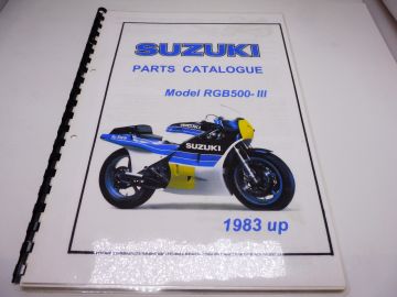 Onderdelenboek RGB500 racing 1983 up compleetonderdeelnummers and pictures