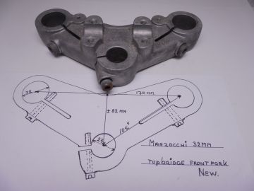 Marzocchi beugel upper(voorvork) 32mm see maten nieuw