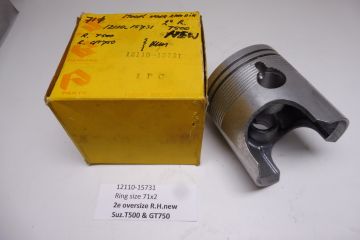 12110-15731 Piston 2e oversize Suz.T500 & GT750 R.H. size ring 71x2mm new