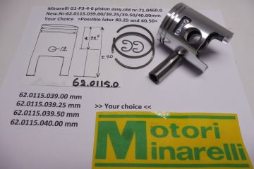 71.0460.5 Zuiger set 39.8mm origineel Minarelli P4-6 nieuw