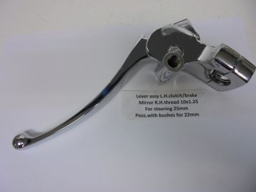 Lever set rem/Koppeling links22/25mm vol chrome aluminiumTH838)